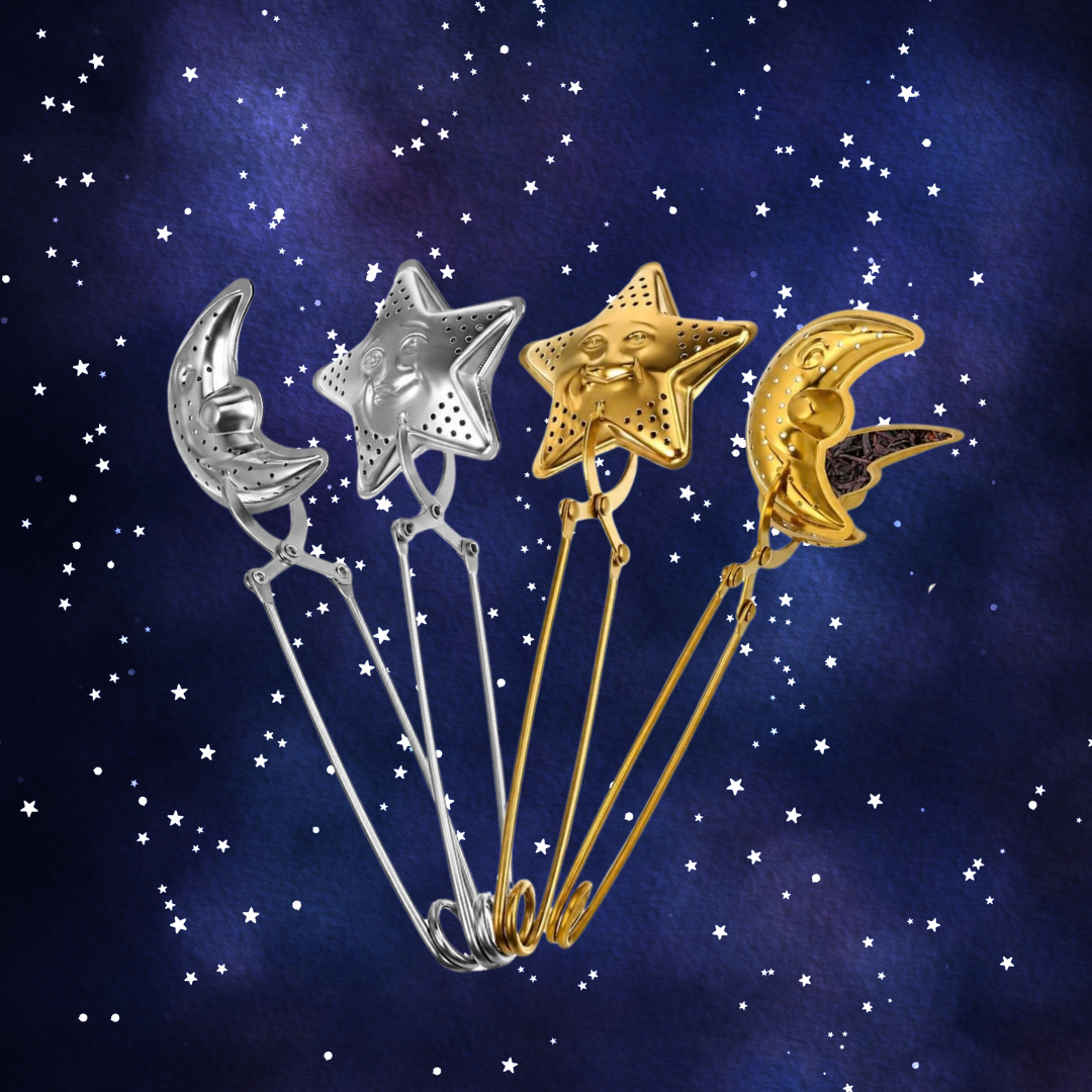Celestial Tea Strainer | Gold & Silver Moon + Star Infusers