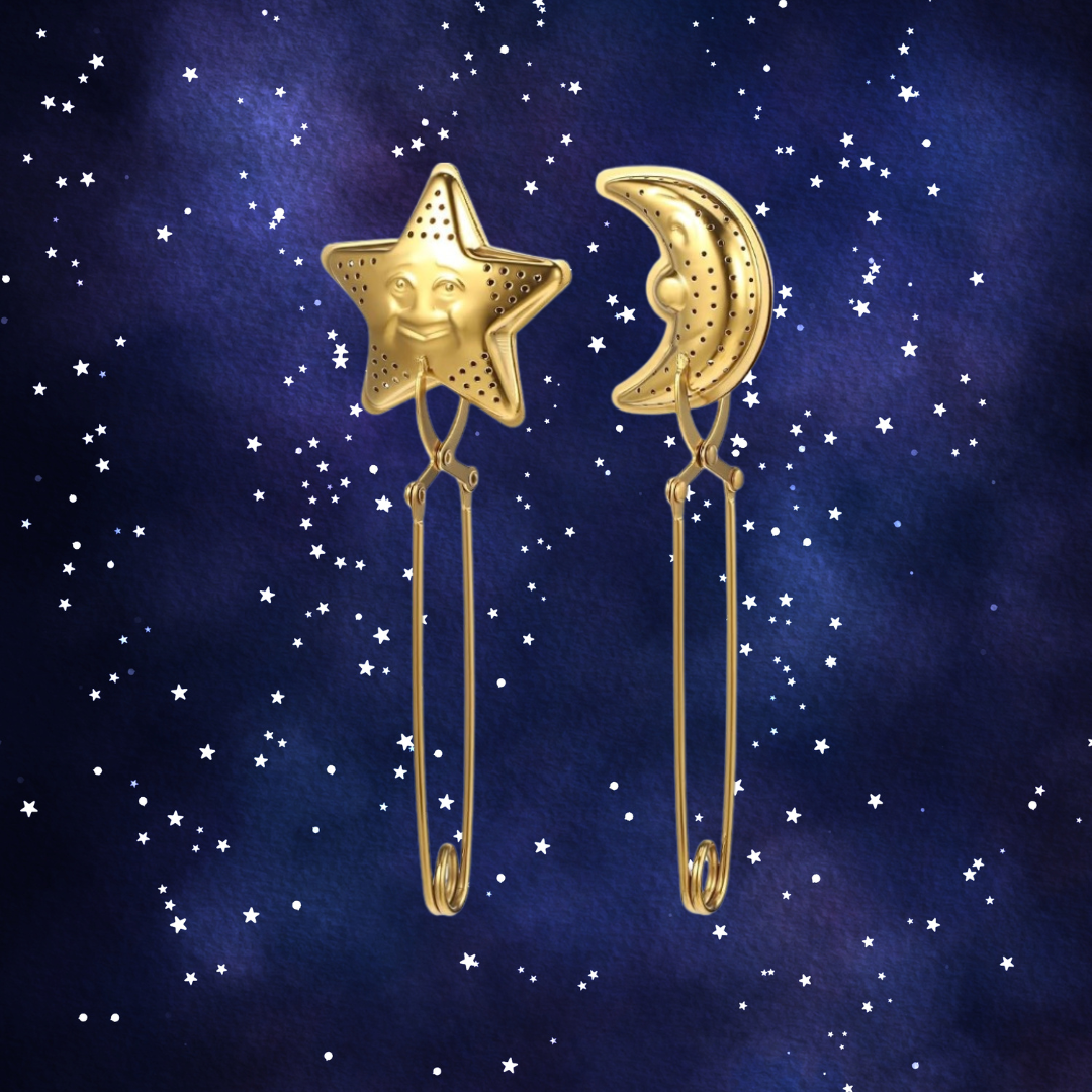 Celestial Tea Strainer | Gold & Silver Moon + Star Infusers