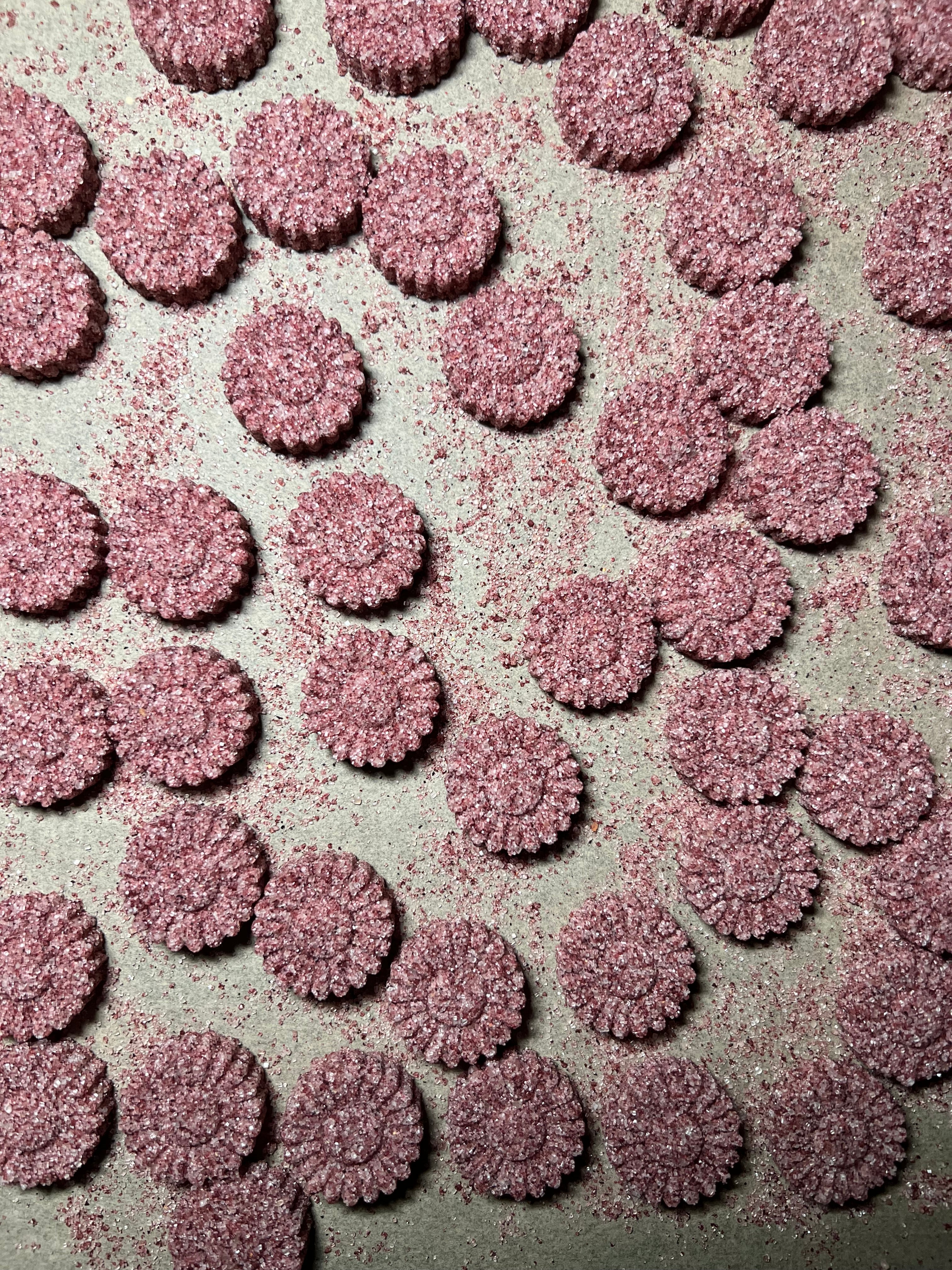 Strawberry Hibiscus Macaron Sugar Cubes