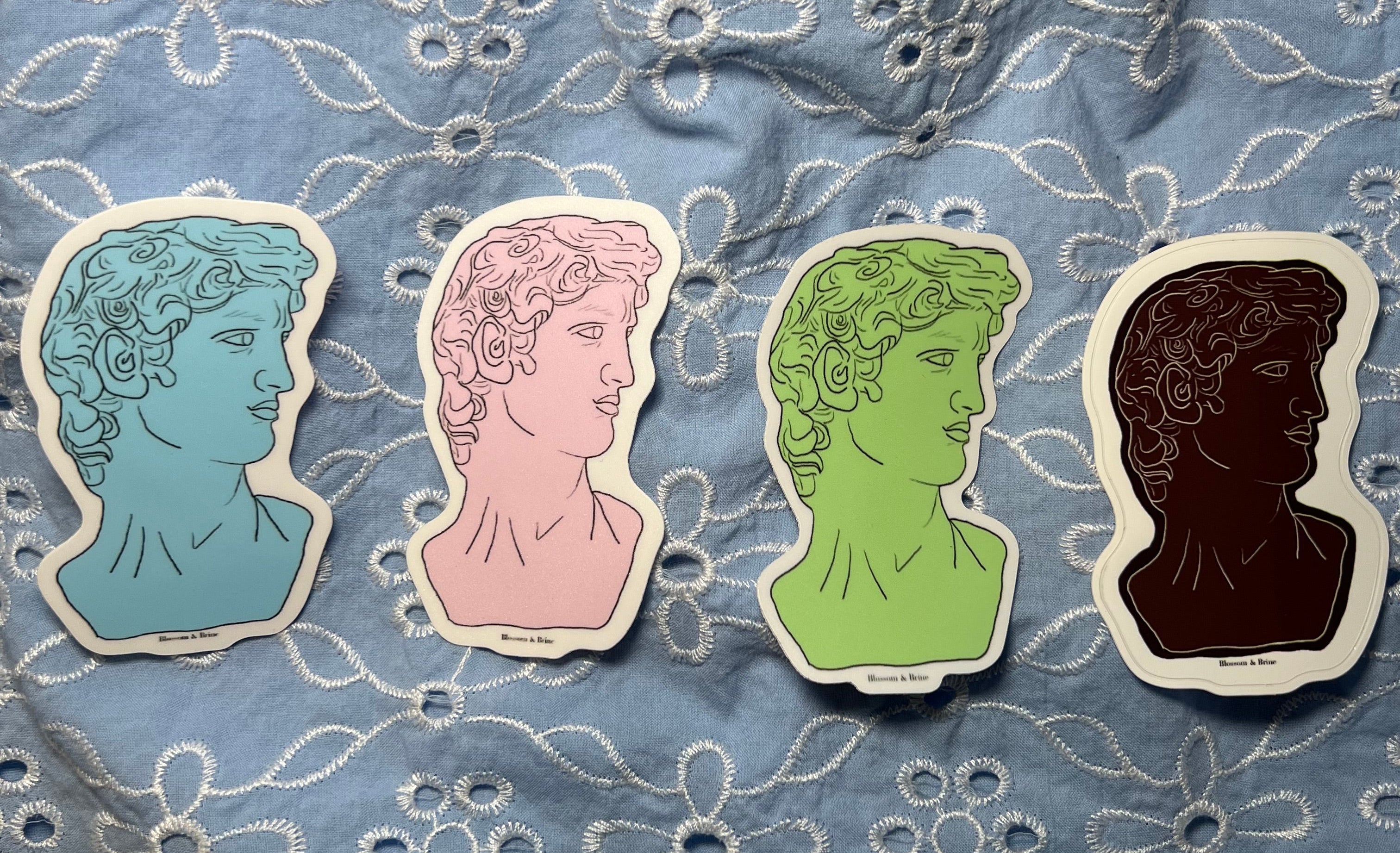 King David Fine Art Stickers by Cazoshay Marie