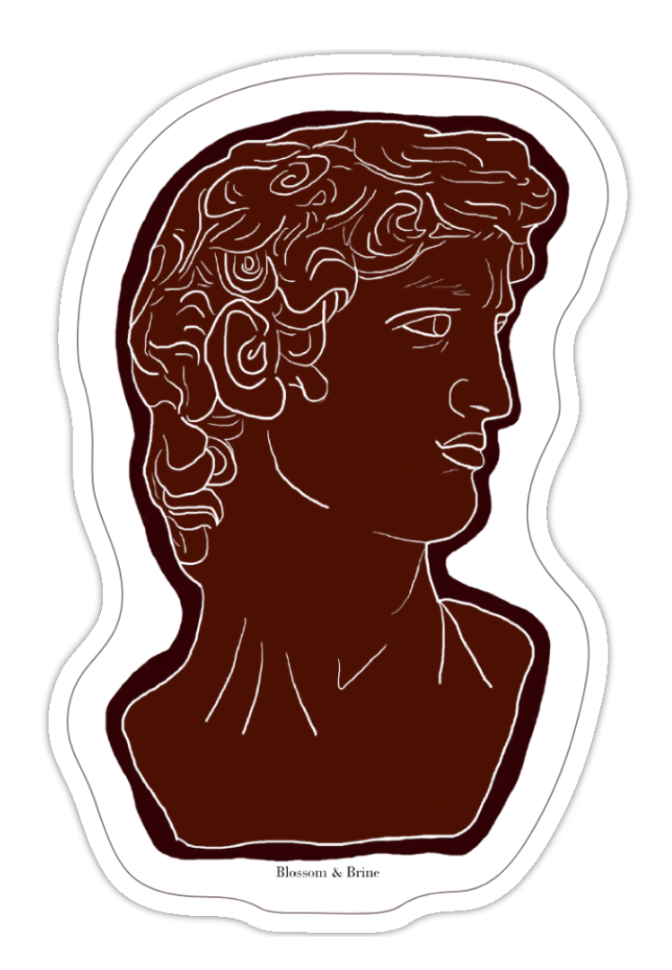 King David Fine Art Stickers by Cazoshay Marie