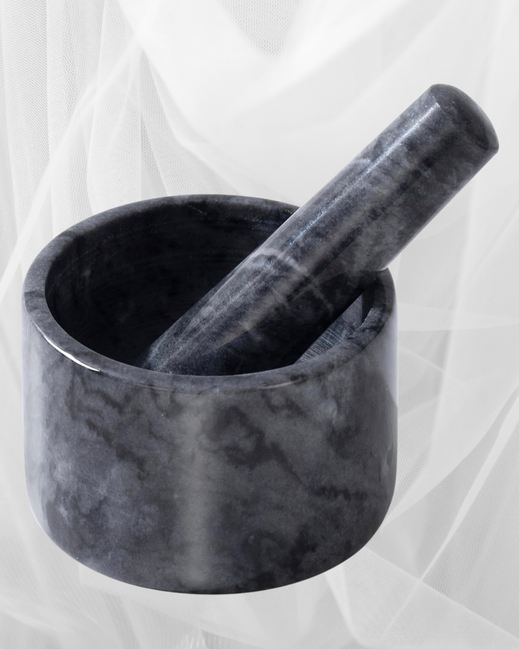 Grey Marble Mortar & Pestle